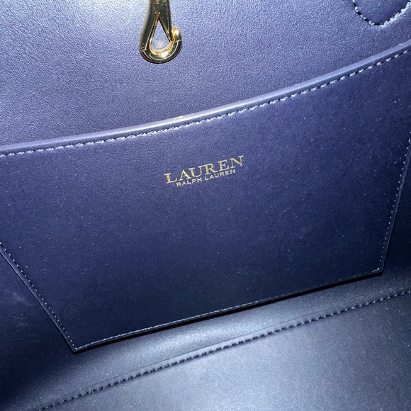 Lauren Ralph Lauren Leather Blue and Red Women's Bag - Picture 6 of 16